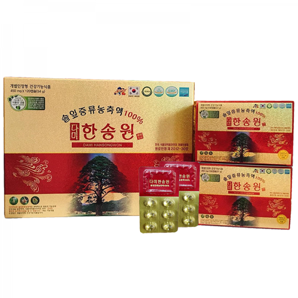 TINH DẦU THÔNG ĐỎ HÀN QUỐC CAO CẤP DAMI HANSONGWON 120 VIÊN